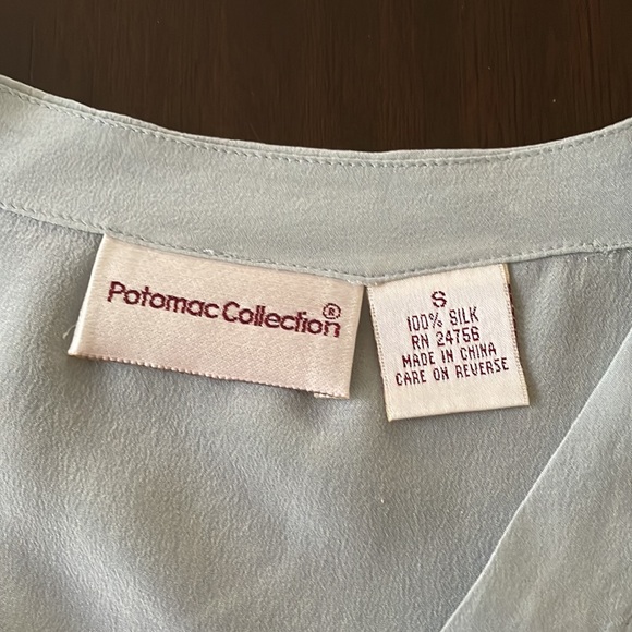 Potomac collection 100% silk buttons down shirt - Picture 7 of 8